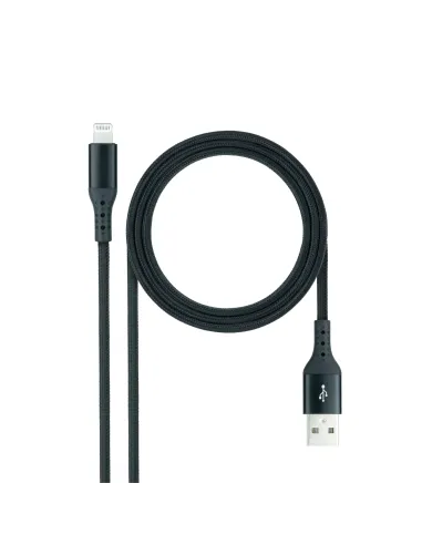 Nanocable Cable Lightning a USB 2.0, Lightning M -USB A M, Negro, 1 m