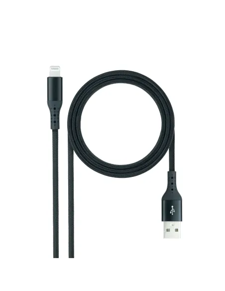 Nanocable Cable Lightning a USB 2.0, Lightning M -USB A M, Negro, 1 m