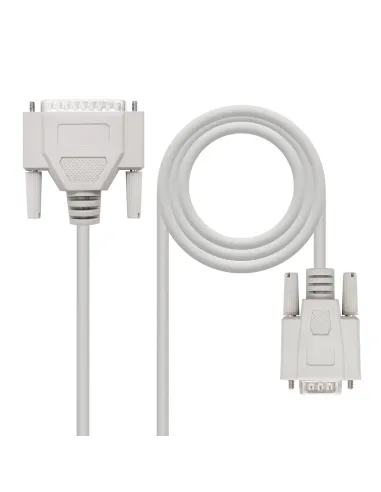 Nanocable CABLE SERIE NULL MODEM DB9 H-DB25 M 1.8 M