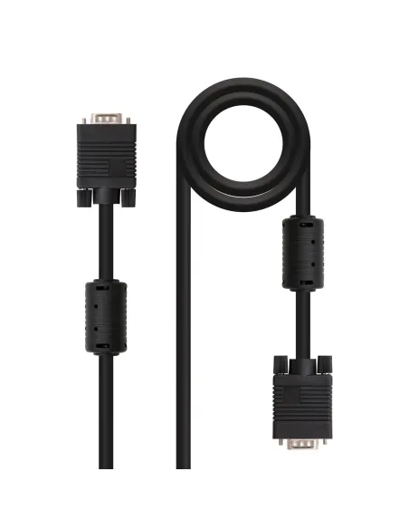 Nanocable 10.15.0101 cable VGA 1 m VGA (D-Sub) Negro
