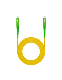 Nanocable Cable de Fibra Óptica SC APC a SC APC Monomodo Simplex LSZH, Amarillo, 2 m