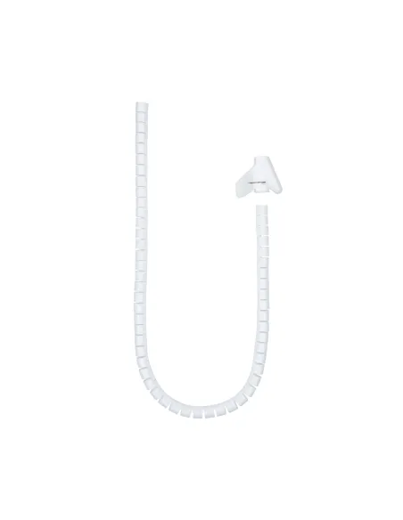 Nanocable Organizador de Cables Flexible 25 mm, Blanco, 1 m