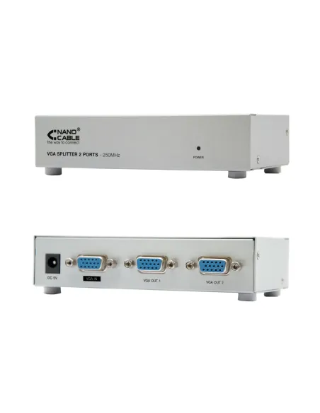 Nanocable VGA DUPLICADOR PARA 2 MONITORES CON ALIM.