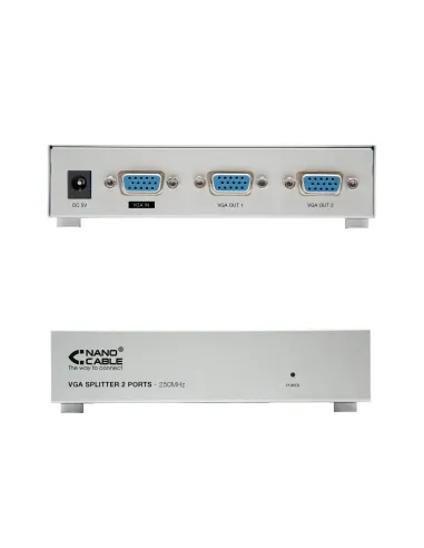 Nanocable VGA DUPLICADOR PARA 2 MONITORES CON ALIM.