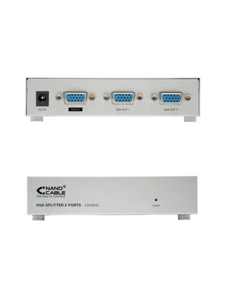 Nanocable VGA DUPLICADOR PARA 2 MONITORES CON ALIM.