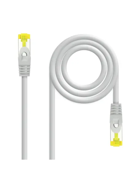Nanocable Cable Red Latiguillo RJ45 LSZH CAT.6A SFTP AWG26, Gris, 25 cm