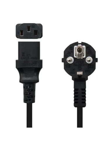 Nanocable Cable Alimentación CPU, CEE7 M-C13 H, Negro, 2 m