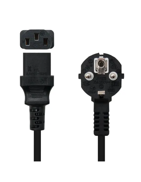 Nanocable Cable Alimentación CPU, CEE7 M-C13 H, Negro, 2 m
