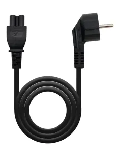 Nanocable Cable de Alimentación Trébol, CEE7 acodado M-C5 H, Negro, 2 m