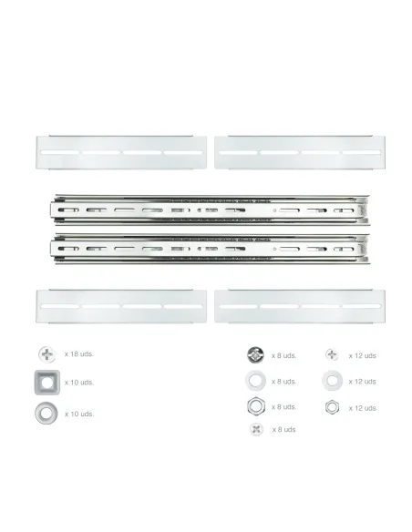 Nanocable Guías laterales telescópicas para Caja Rack de 19"