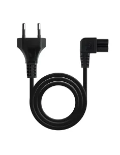 TooQ Cable de Alimentación Acodado CEE7 16 M-C7 H, Negro, 3 m