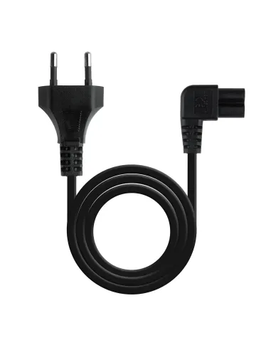 TooQ Cable de Alimentación Acodado CEE7 16 M-C7 H, Negro, 3 m