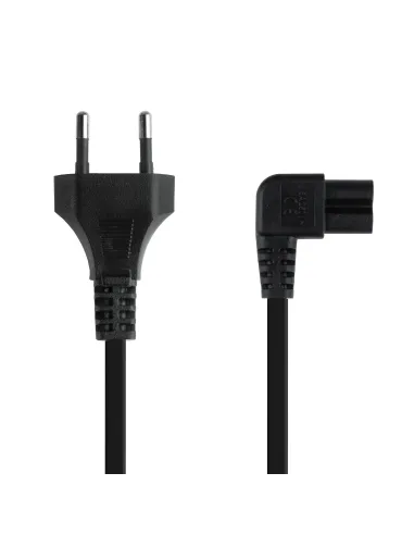 TooQ Cable de Alimentación Acodado CEE7 16 M-C7 H, Negro, 3 m