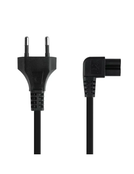 TooQ Cable de Alimentación Acodado CEE7 16 M-C7 H, Negro, 3 m