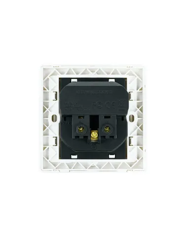 Nanocable Base de enchufe de pared tipo schuko con 2 tomas USB Max. 2.4A, blanca