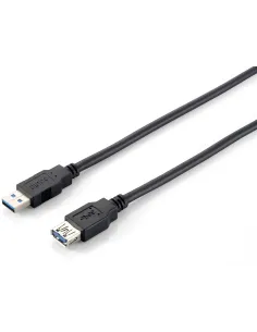 Equip 128399 Cable de extensión USB 3.0, A M a A F, 3,0 m, 5 Gbps, negro