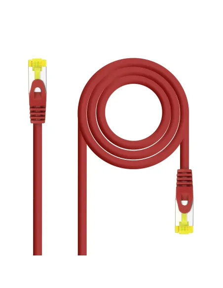 Nanocable Cable de red latiguillo RJ45 LSZH Cat.6A SFTP AWG26, Rojo, 0.5m
