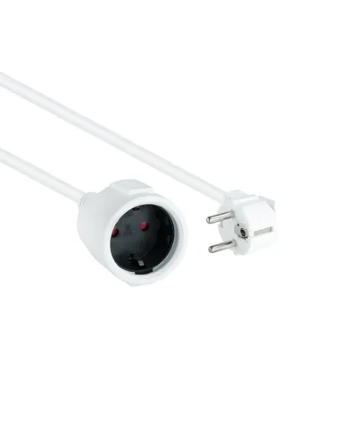 Nanocable Cable de Alimentación Alargador, Blanco, 3 m