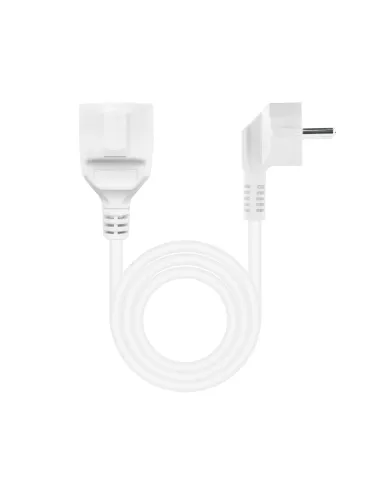 Nanocable Cable de Alimentación Alargador, Blanco, 3 m