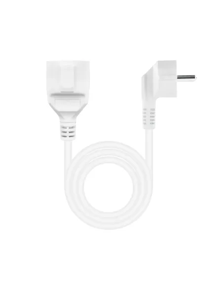 Nanocable Cable de Alimentación Alargador, Blanco, 3 m