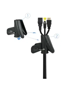 Nanocable Organizador de cables flexible 25 mm 1.0m, negro 2