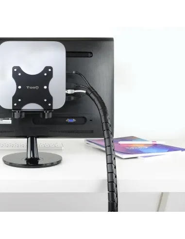 Nanocable Organizador de cables flexible 25 mm 1.0m, negro