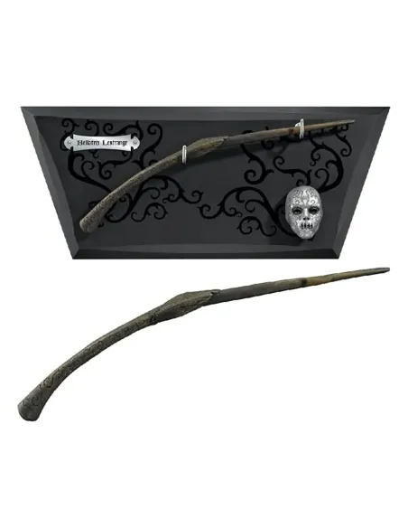 Replica the noble collection harry potter varita en expositor con mascara bellatrix lestrange