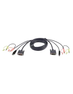 ATEN Cable KVM DVI-D USB dual link de 1,8 m