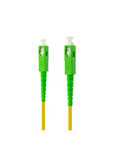 Nanocable Cable de Fibra Óptica SC APC a SC APC Monomodo Simplex LSZH, Amarillo, 20m