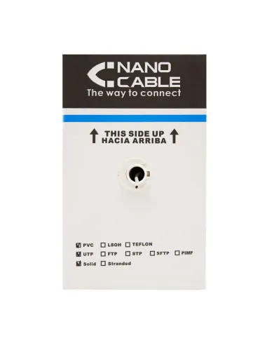Nanocable CABLE RED RJ45 CAT.5E UTP FLEXIBLE AWG24, 305 M