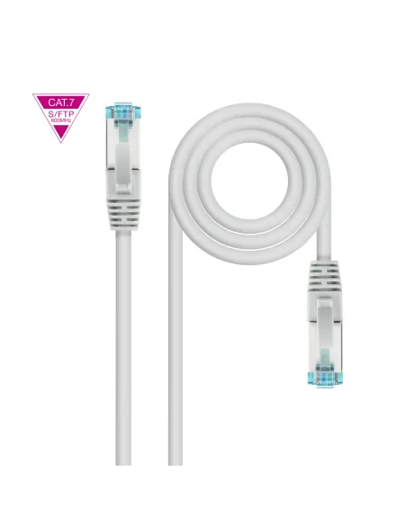Nanocable Cable de Red Cat.7 600MHZ LSZH SFTP PIMF AWG26, Gris, 1 m