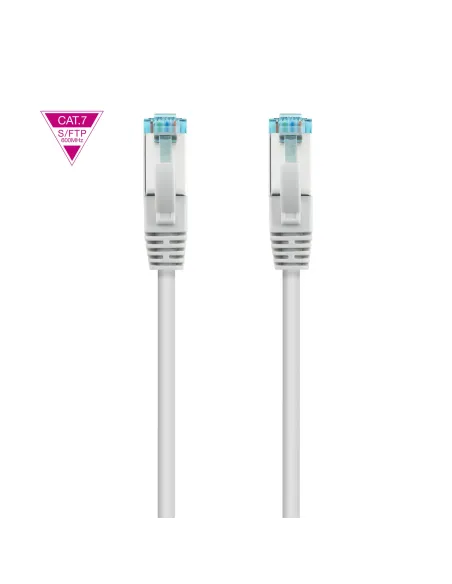 Nanocable Cable de Red Cat.7 600MHZ LSZH SFTP PIMF AWG26, Gris, 1 m