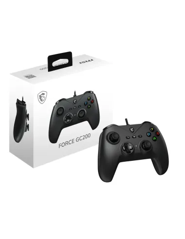 MSI FORCE GC200 mando y volante Negro USB Gamepad Analógico Digital Android, PC