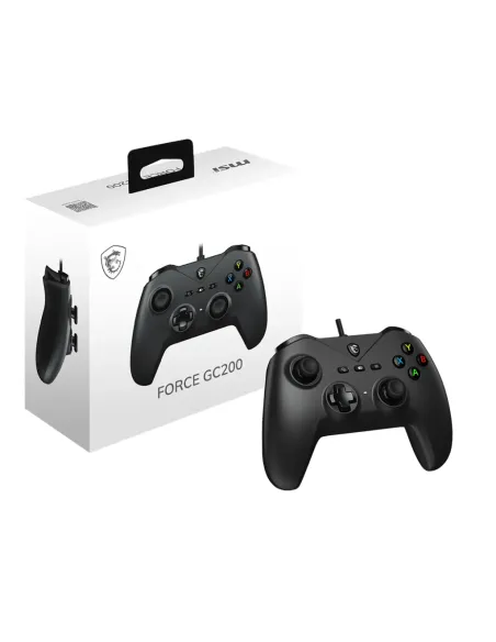 MSI FORCE GC200 mando y volante Negro USB Gamepad Analógico Digital Android, PC