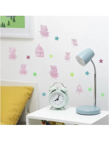 Vinilo decorativo paladone peppa pig brilla en la oscuridad