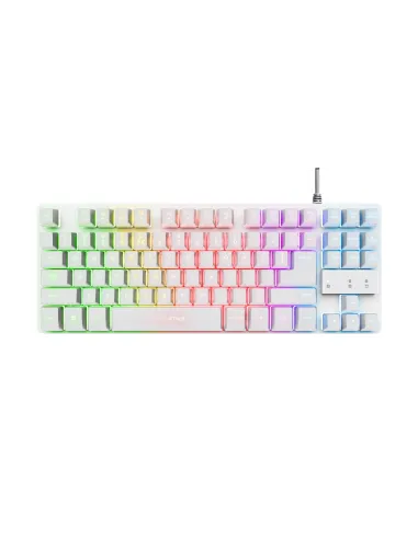 Trust GXT 833W Thado teclado Juego USB QWERTY Español Blanco