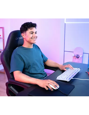 Trust GXT 833W Thado teclado Juego USB QWERTY Español Blanco