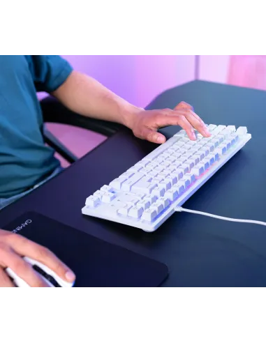 Trust GXT 833W Thado teclado Juego USB QWERTY Español Blanco