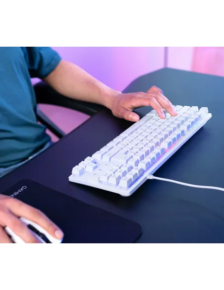 Trust GXT 833W Thado teclado Juego USB QWERTY Español Blanco