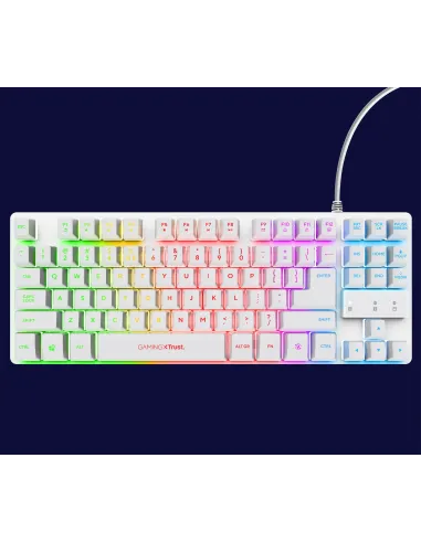 Trust GXT 833W Thado teclado Juego USB QWERTY Español Blanco