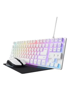 Trust GXT 794W teclado Ratón incluido Juego USB QWERTY Inglés de EE. UU. Blanco