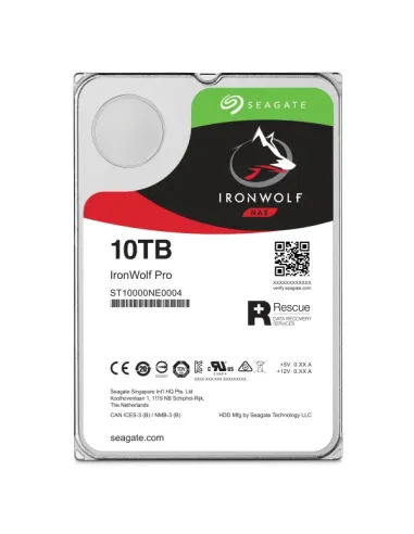 Seagate IronWolf Pro ST10000NT001 disco duro interno 10 TB 7200 RPM 256 MB 3.5" Serial ATA III
