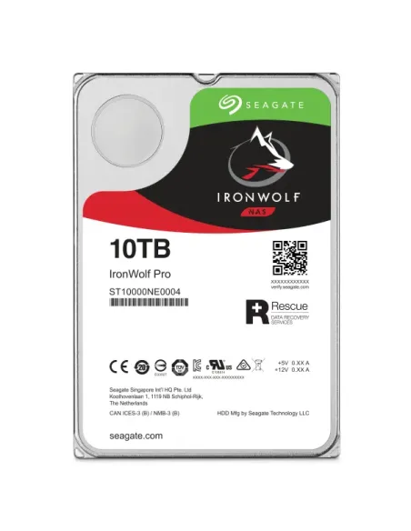 Seagate IronWolf Pro ST10000NT001 disco duro interno 10 TB 7200 RPM 256 MB 3.5" Serial ATA III