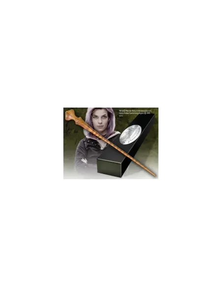 Replica the noble collection harry potter nymphadora tonks varita con caja y placa de identificacion