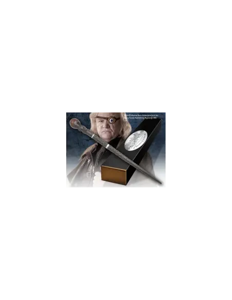 Replica the noble collection harry potter alastor moody varita con caja y placa de identificacion