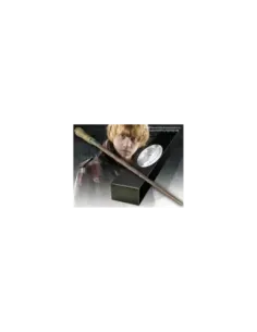 Replica the noble collection harry potter ron weasley varita con caja y placa de identificacion