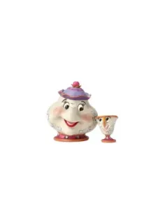 Figura enesco disney la bella y la bestia mrs potts & chip
