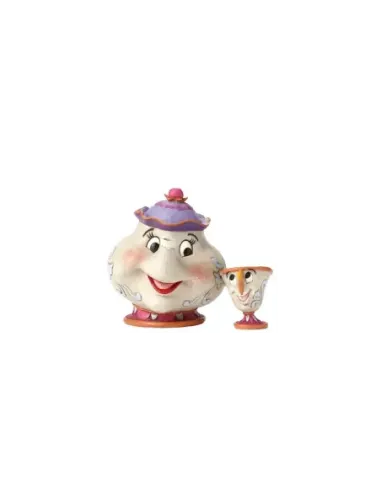 Figura enesco disney la bella y la bestia mrs potts & chip
