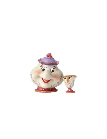 Figura enesco disney la bella y la bestia mrs potts & chip