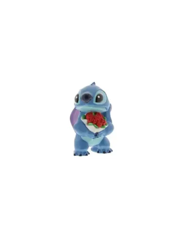 Figura enesco disney lilo & stitch stitch con ramo de rosas
